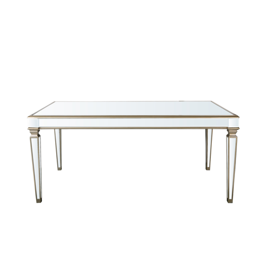 Glam Champagne Mirrored Dining Table