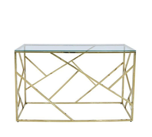 Gold Metal Console Table