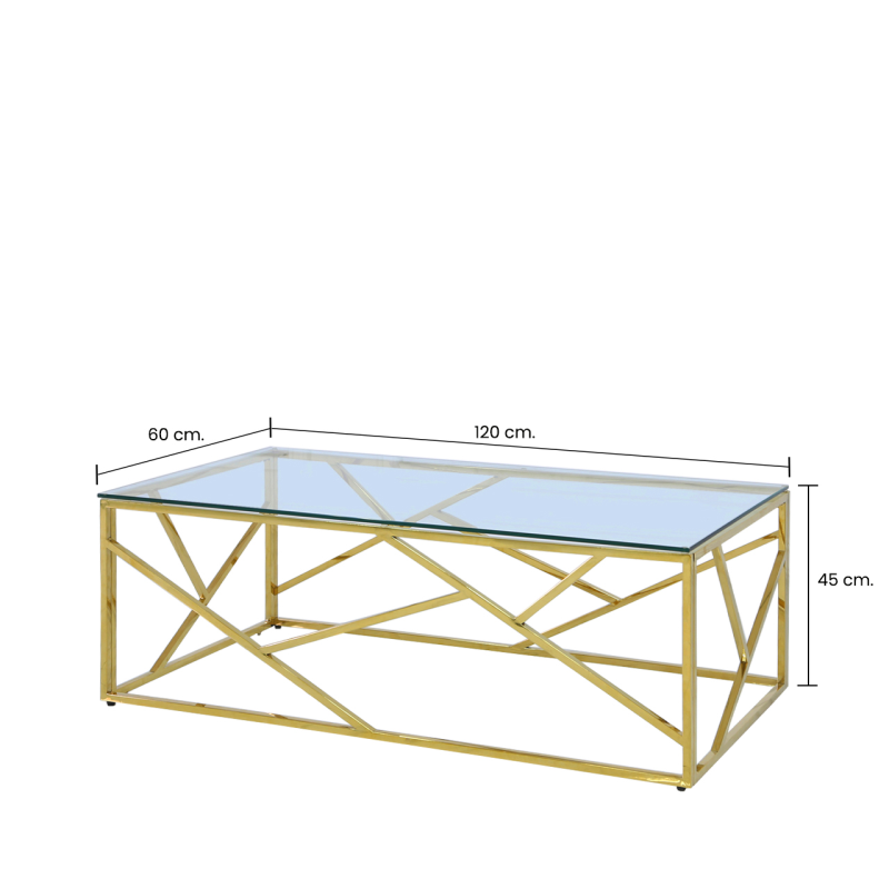 Gold Metal Coffee Table