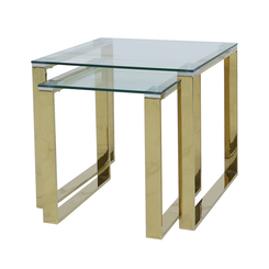 Set Of 2 Henry Gold End Tables