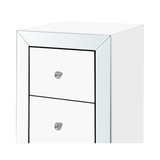 Glam Mirror White 4 Drawer Tallboy